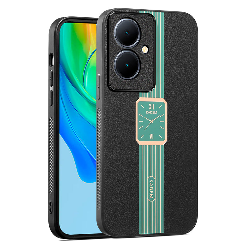 KADEM For Oppo A79 5G / A2 5G PU+TPU+Acrylic Case Electroplated Smartphone Cover KADEM For Oppo A79 5G / A2 5G PU+TPU+Acrylic Case Electroplated Smartphone Cover